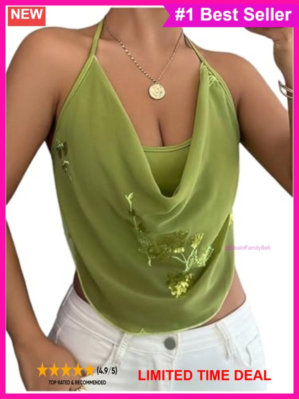 Sequin Halter Crop Top Sheer Mesh Backless Festival Rave Party Top